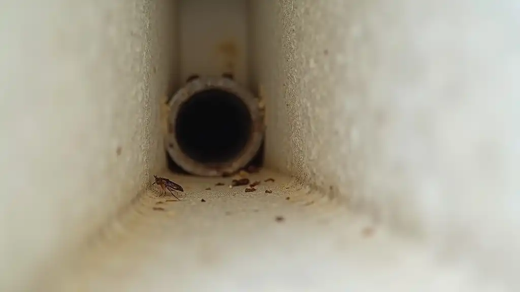 Interior cockroach entry point gap around kitchen sink pipe penetration
Silicone caulk being applied to seal foundation crack against cockroach entry
Diatomaceous earth natural cockroach repellent applied in thin dust layer behind appliance
Monthly home inspection checklist for cockroach reinfestation signs in kitchen cabinets
Outdoor mulch bed cleared from house foundation to remove cockroach harborage
