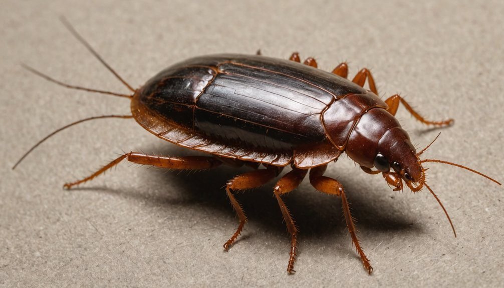 sleek resilient oval shaped insect
