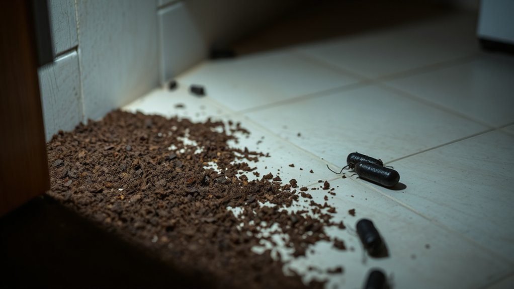 cockroach droppings resemble coffee grounds