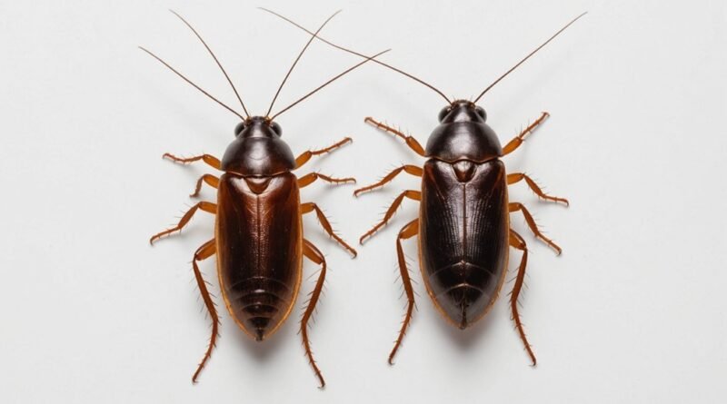 identifying cockroach species differences