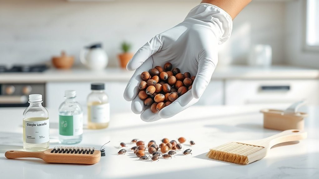 safe cockroach egg removal