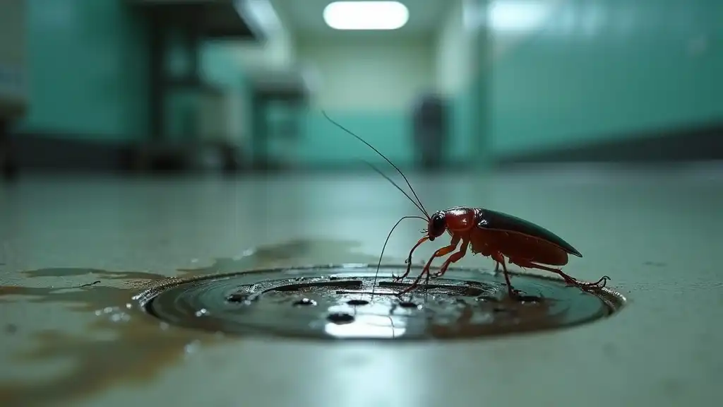 American_cockroach_near_hospital_floor_drain_in_ba_0001