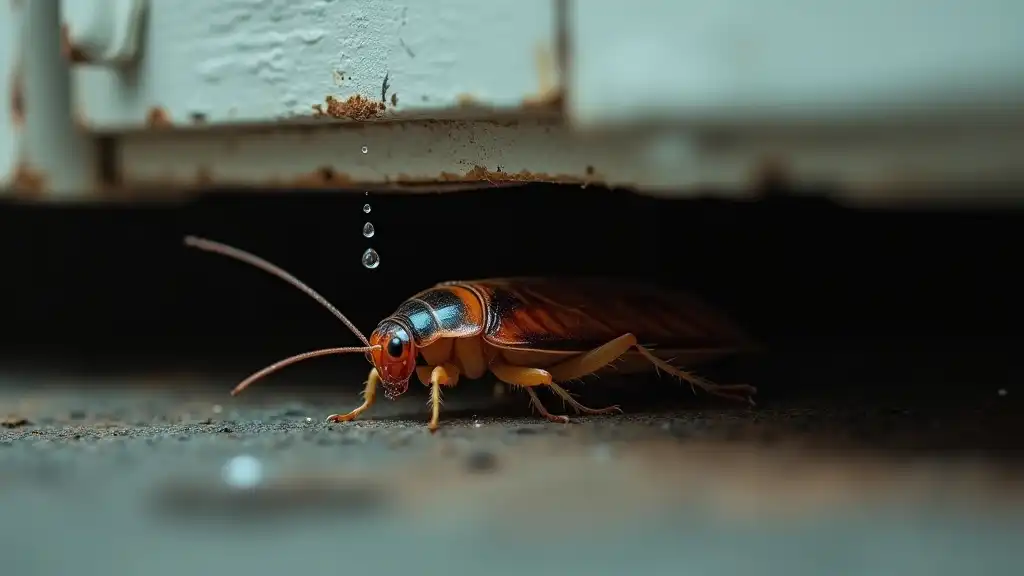Cockroach_inside_bathroom_cabinet_vanity_near_plum_0001