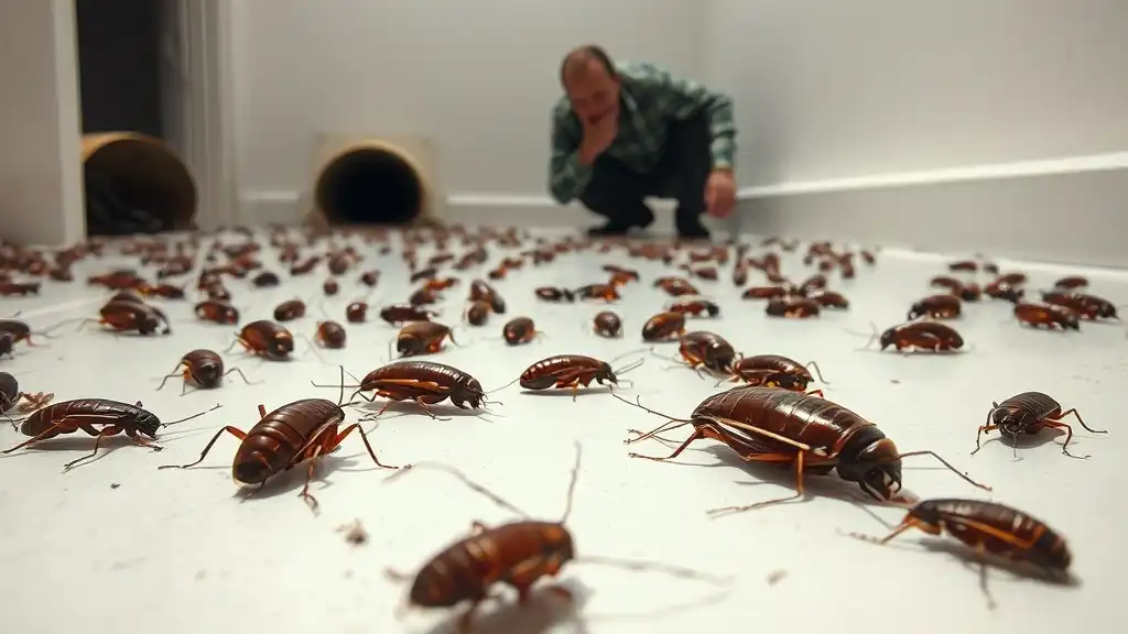 cockroaches after pest control normal dying coming out of harborage exterminator visit activity