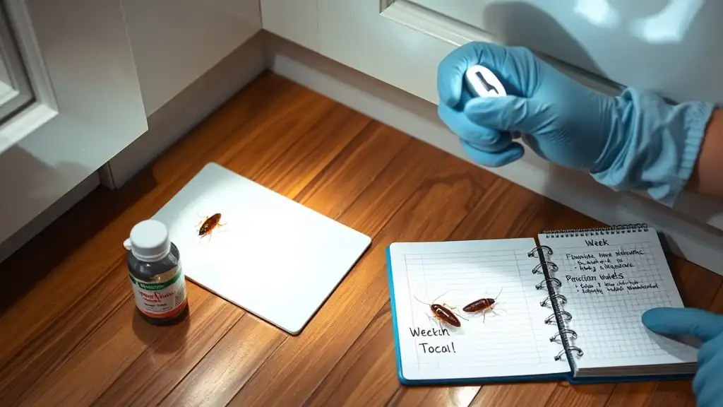follow up actions after cockroach treatment gel bait sticky trap moisture elimination sanitation