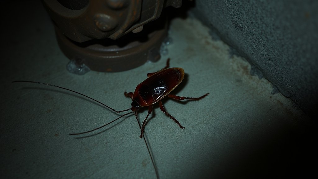 Oriental_cockroach_near_damp_basement_drain_pipe_0001