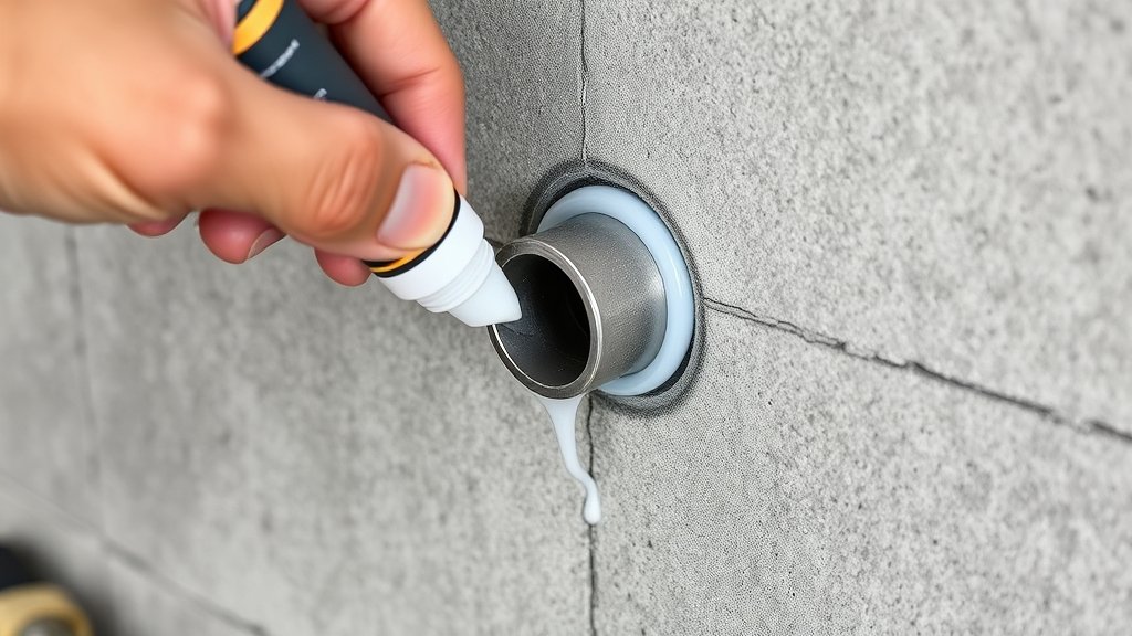 Silicone_caulk_being_applied_to_seal_pipe_penetrat_0001