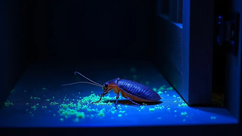UV_blacklight_revealing_cockroach_droppings_fluore_0001