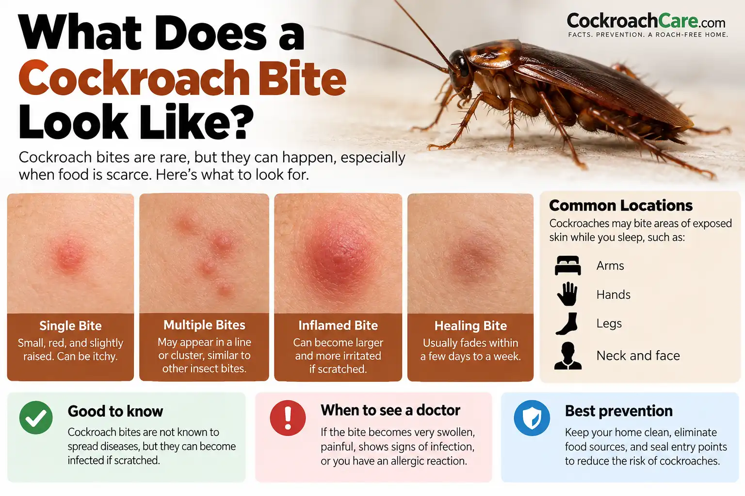 What Does a Cockroach Bite Look Like