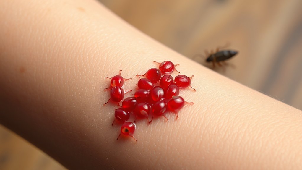 bright red swollen bumps