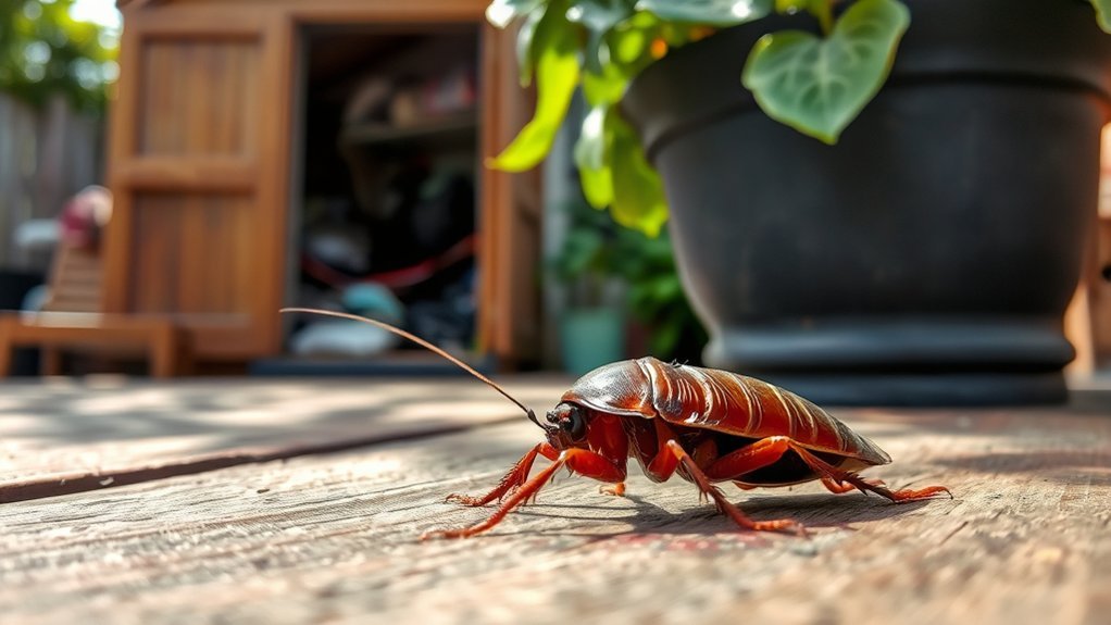 cockroaches thrive near moisture