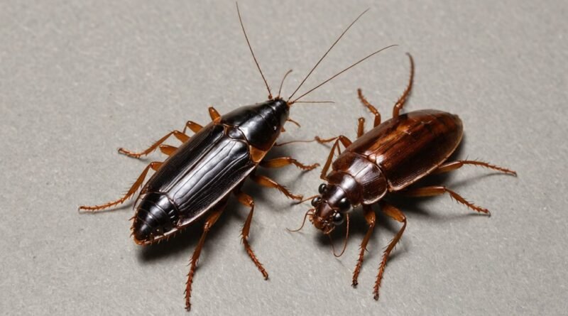 distinguishing cockroaches from waterbugs