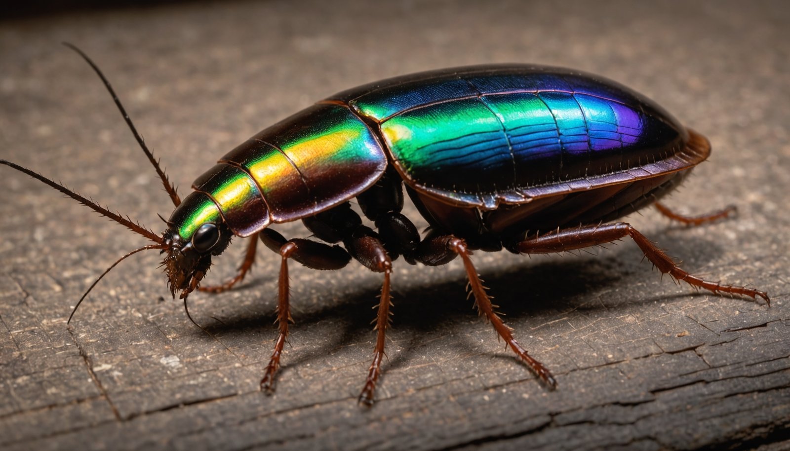 flat roaches round beetles