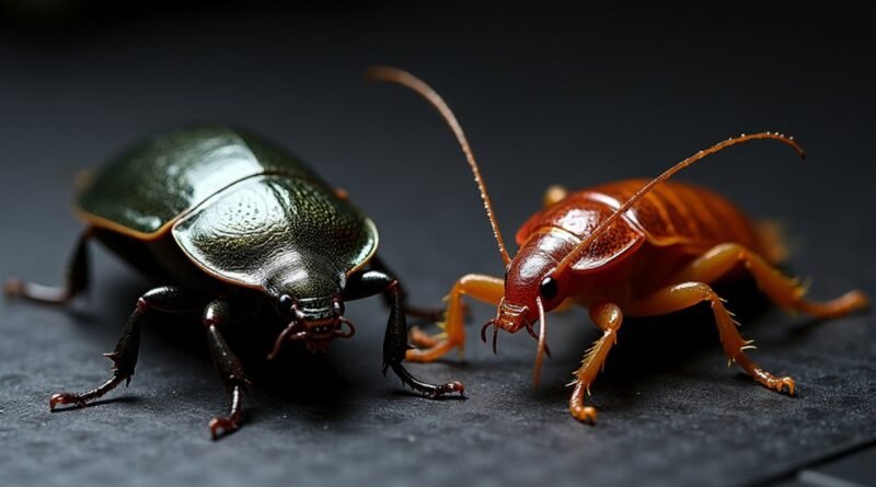 identifying water bugs vs cockroaches
