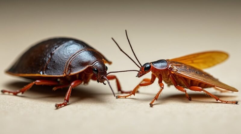 identifying water bugs vs cockroaches