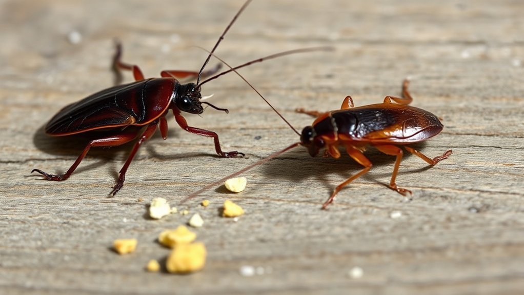 light response distinguishes roaches