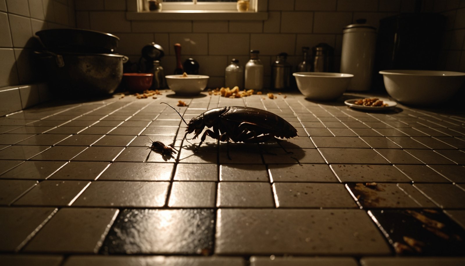 nocturnal cockroach feeding frenzy