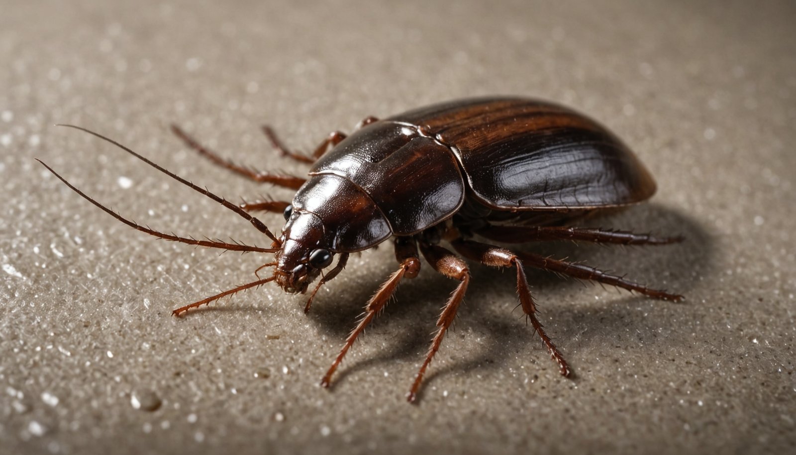 oily musty cockroach odor