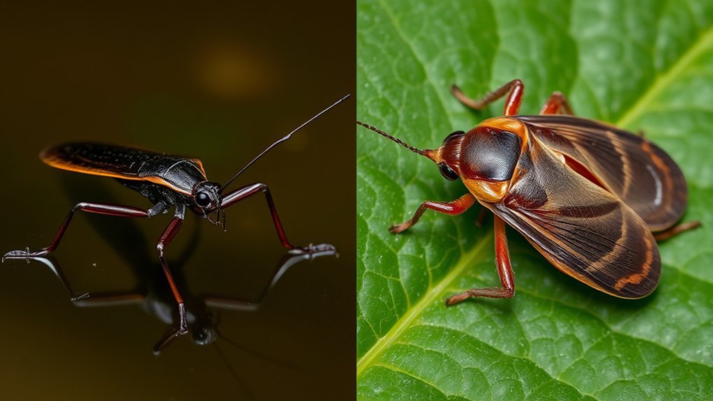 water bugs versus cockroaches