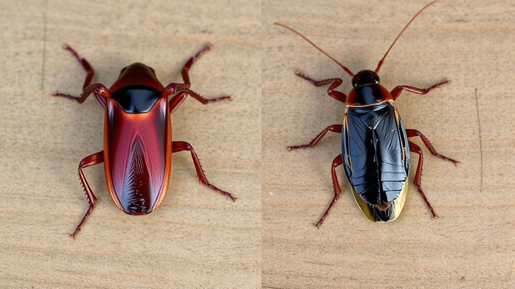 wood roaches vs cockroaches