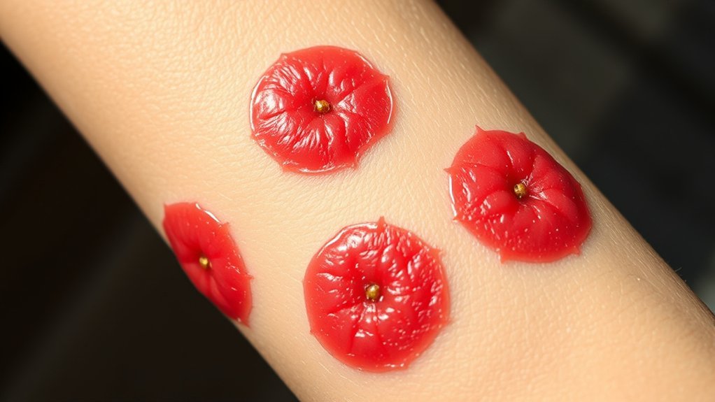 bright red raised bump