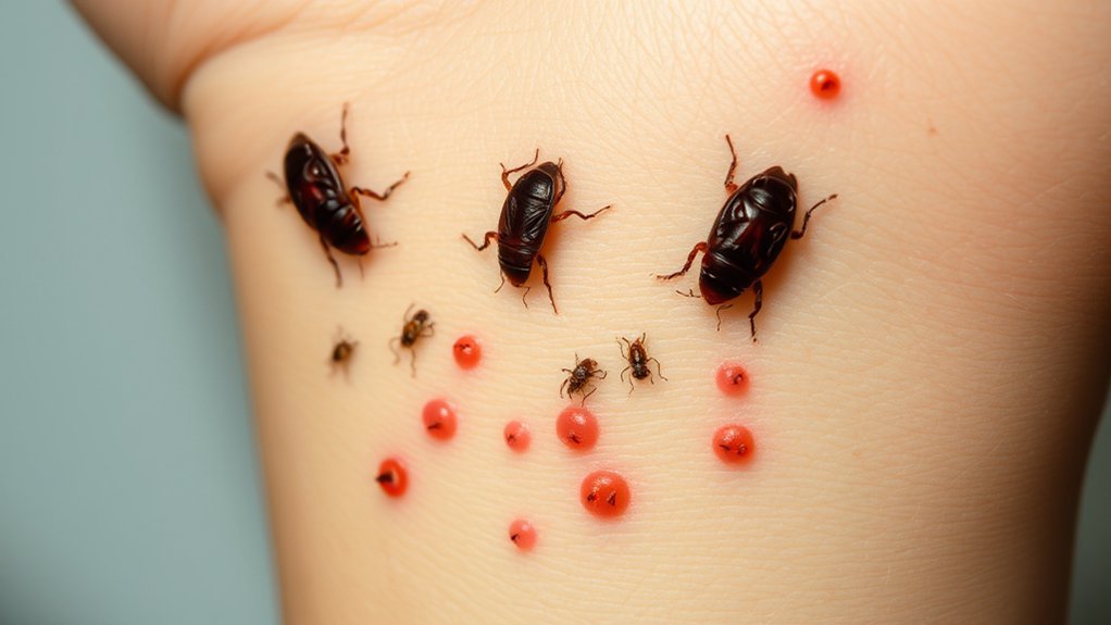 cockroach bites vs bed bugs