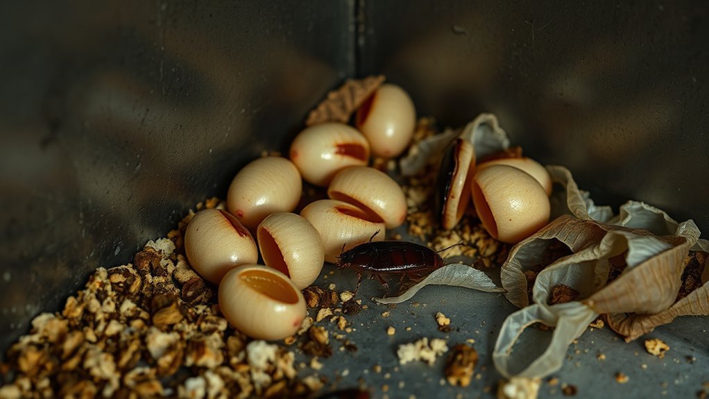cockroach egg casings identified