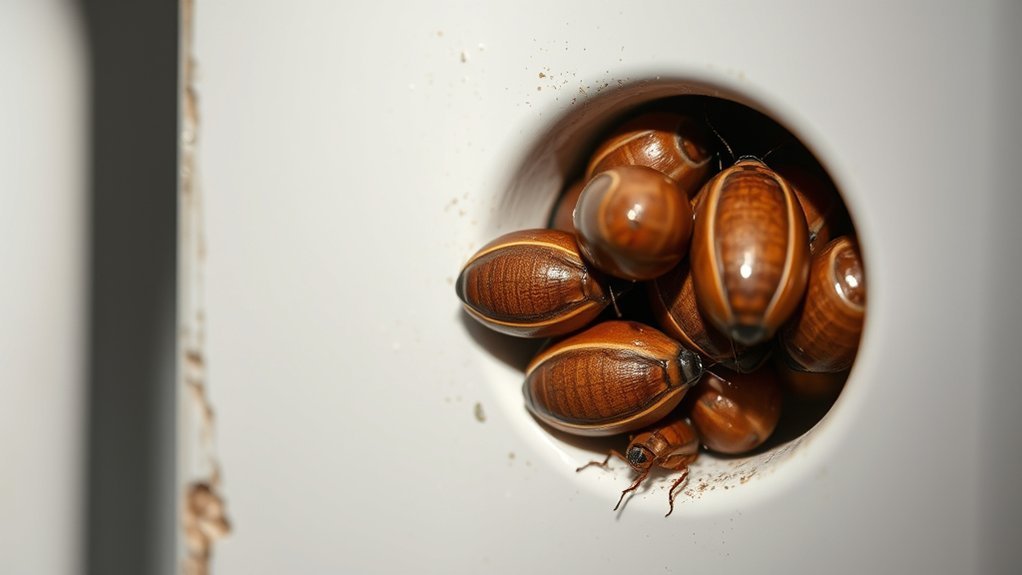 cockroach egg sack locations