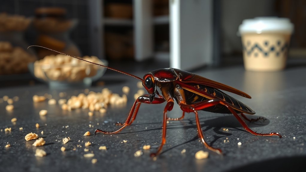 cockroaches seek food moisture