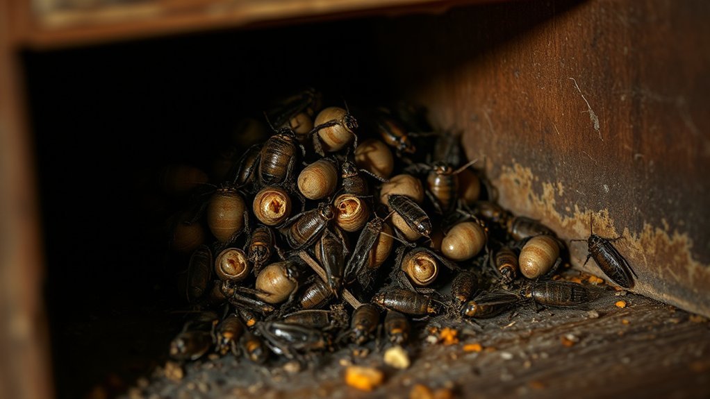 cockroaches seek warm dark