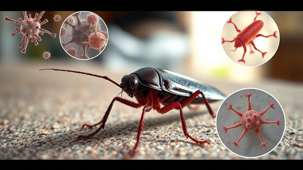 cockroaches spread serious diseases