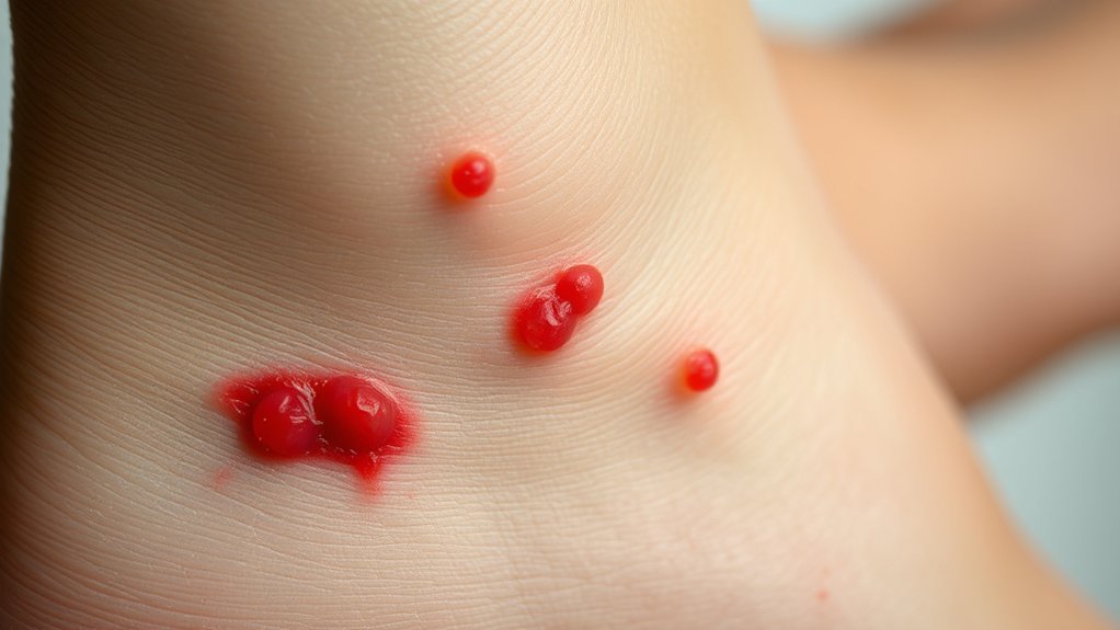 cockroaches target exposed skin