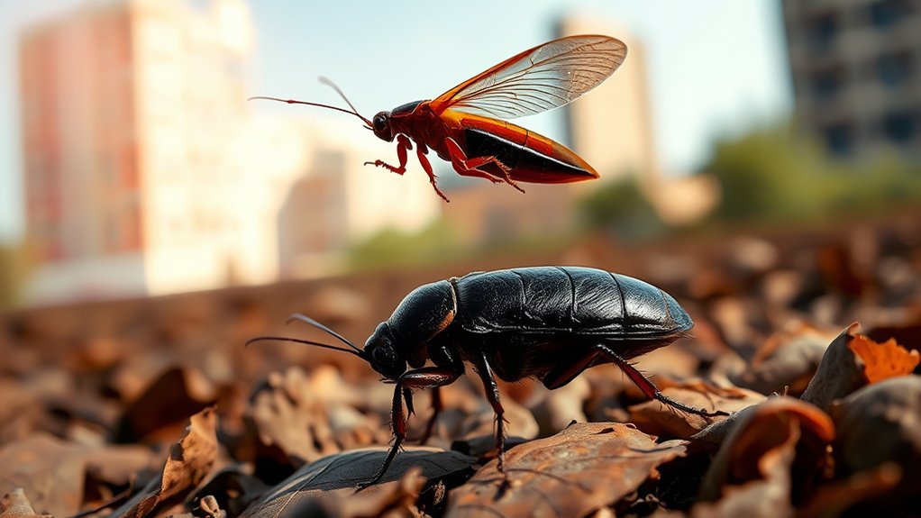 flying and gliding cockroaches