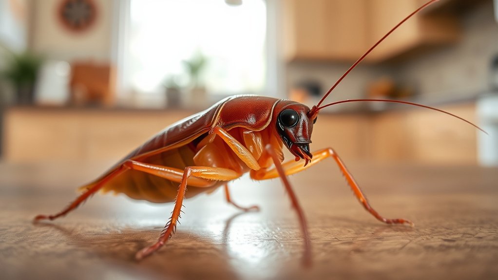 german and brown banded cockroaches