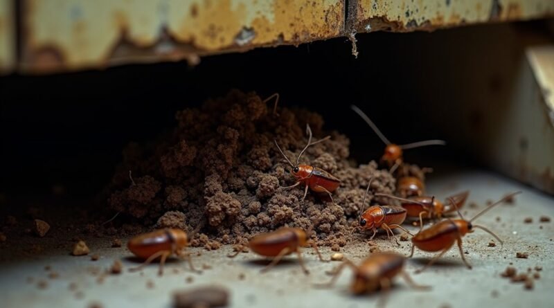 identifying cockroach nesting sites