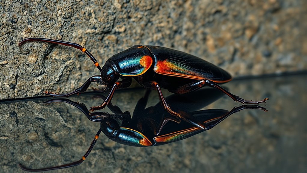 large cockroach with elongated wings