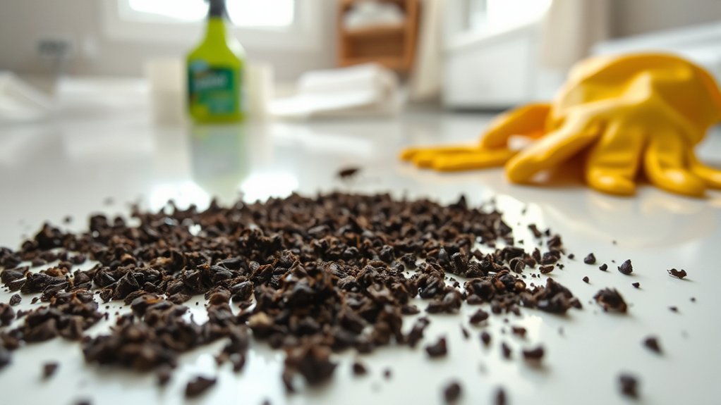 safe cockroach droppings cleanup