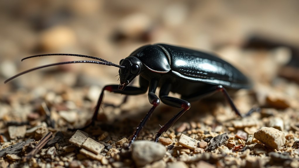 shiny black household pest