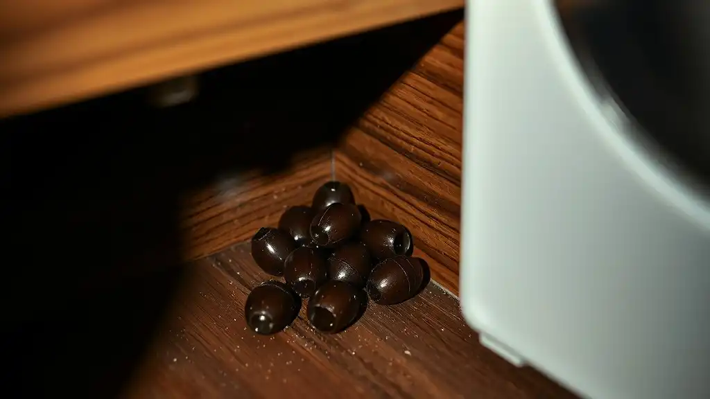 where to find cockroach egg cases under sink baseboard cabinet corner appliance kitchen bathroom