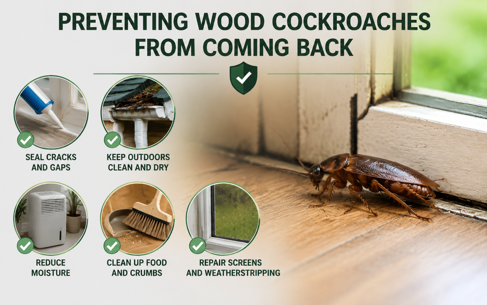 Preventing Wood Cockroaches from Coming Back