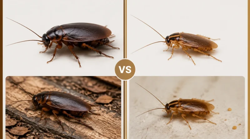 Wood Cockroach vs German Cockroach