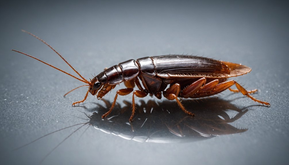 cockroaches die in various positions