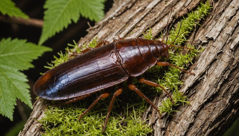 florida woods cockroach hiding