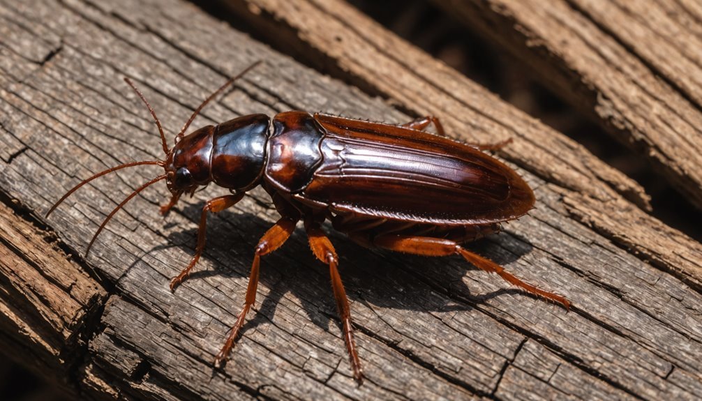medium sized brown cockroach