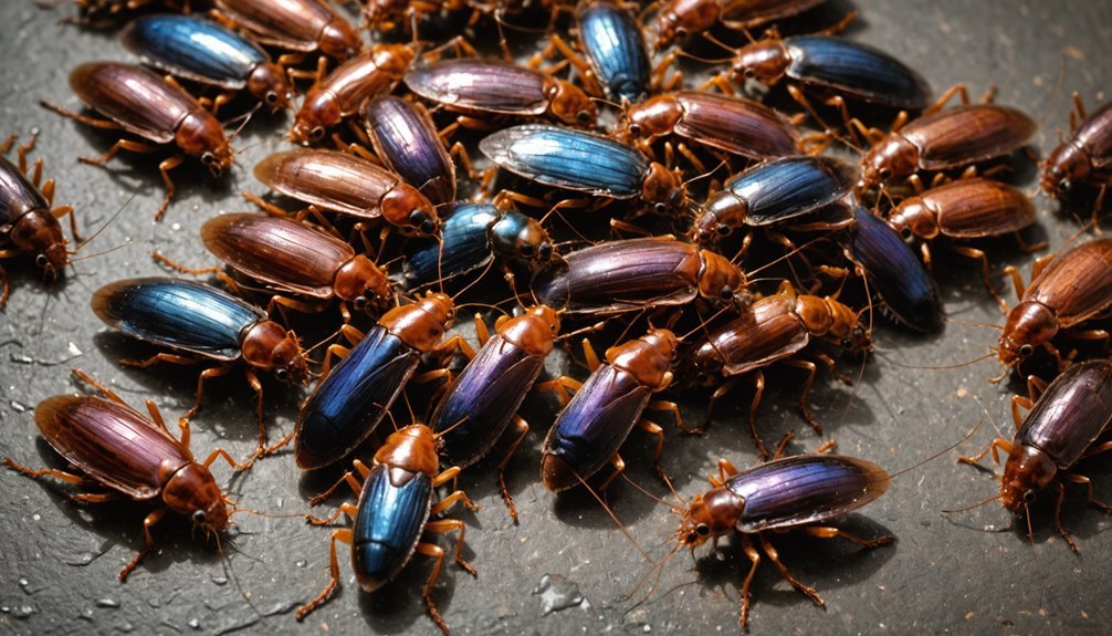 nymphs and injured cockroaches