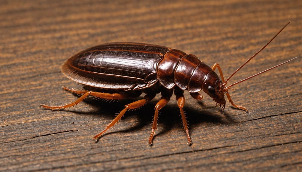 reddish brown cockroach with markings