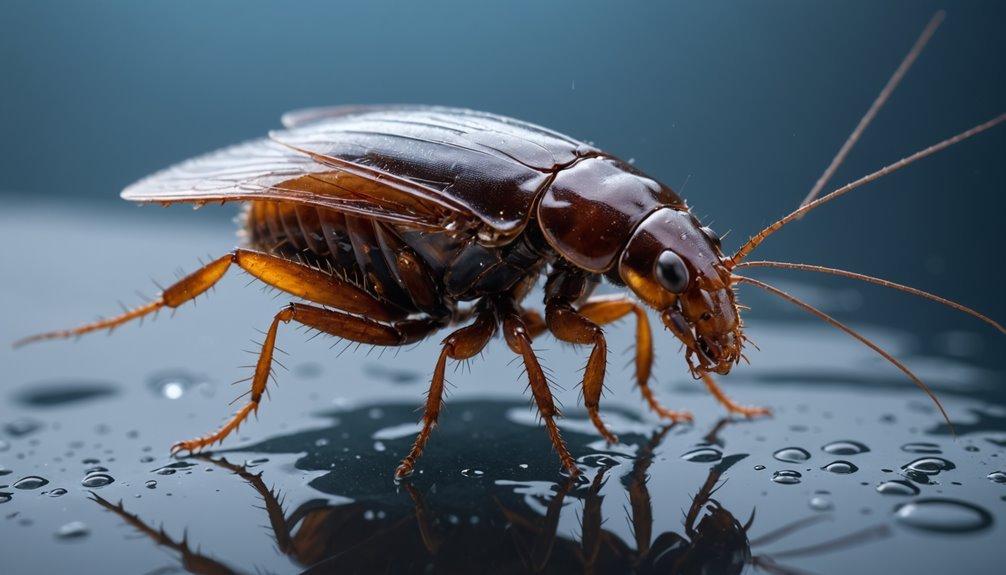 water ineffective against cockroaches