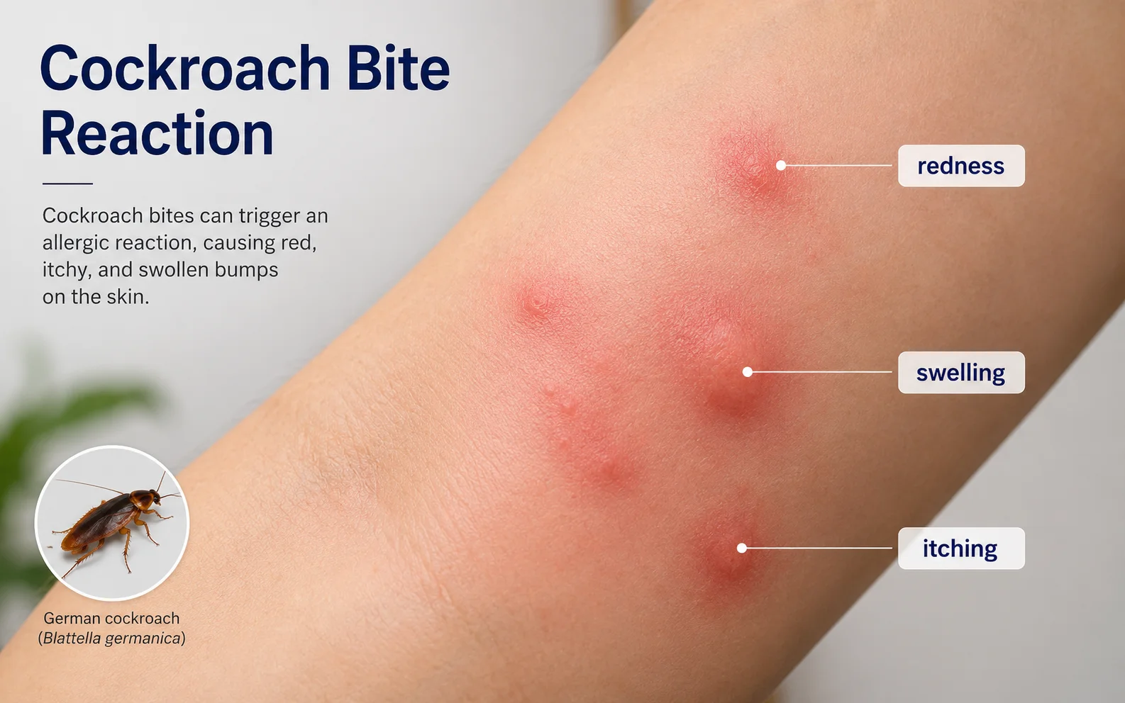 Cockroach bite reaction