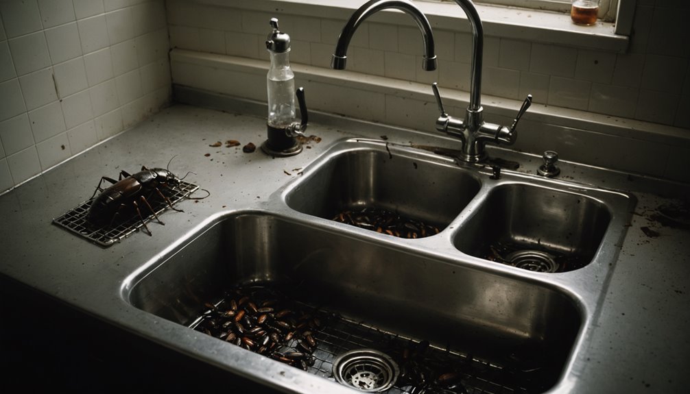 block drains deter cockroaches