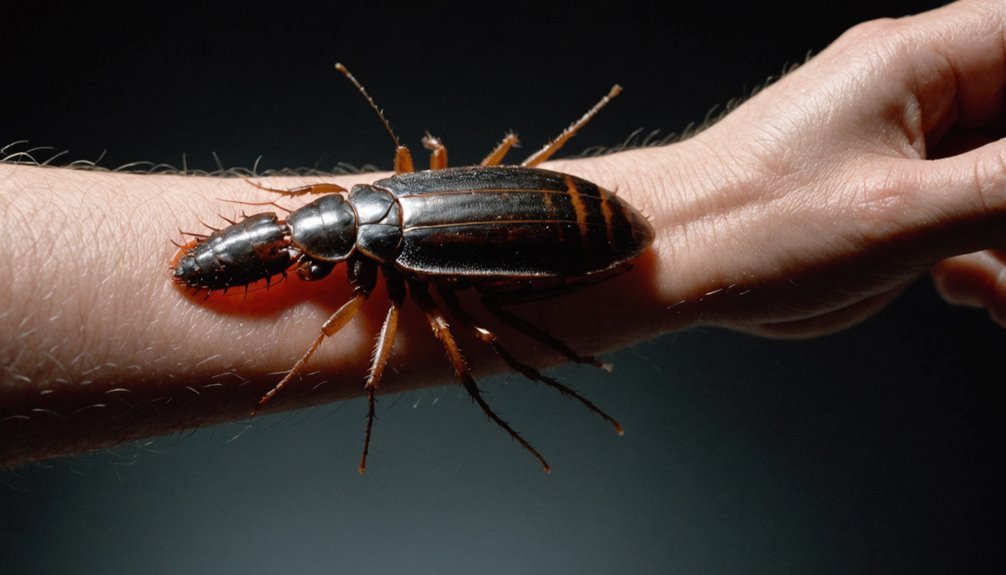 cockroach bites cause irritation